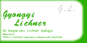 gyongyi lichner business card